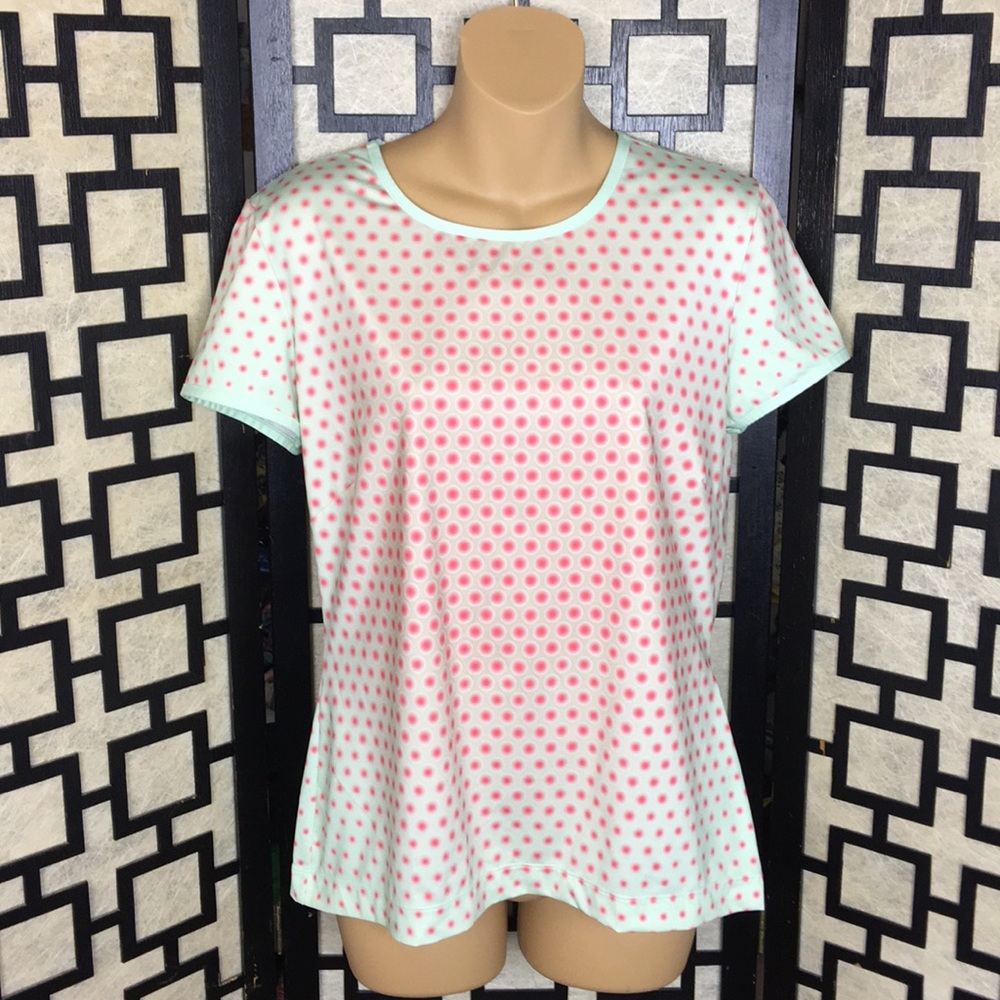 Nike Golf mint green polka dot top